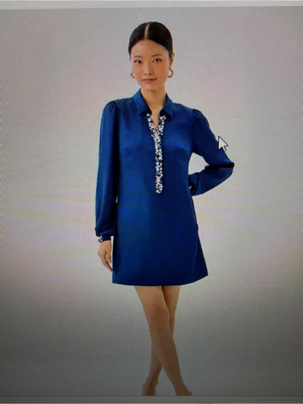 NWT Lilly Pulitzer Harmonee Shirt Dress Starlight Blue + Beads 2